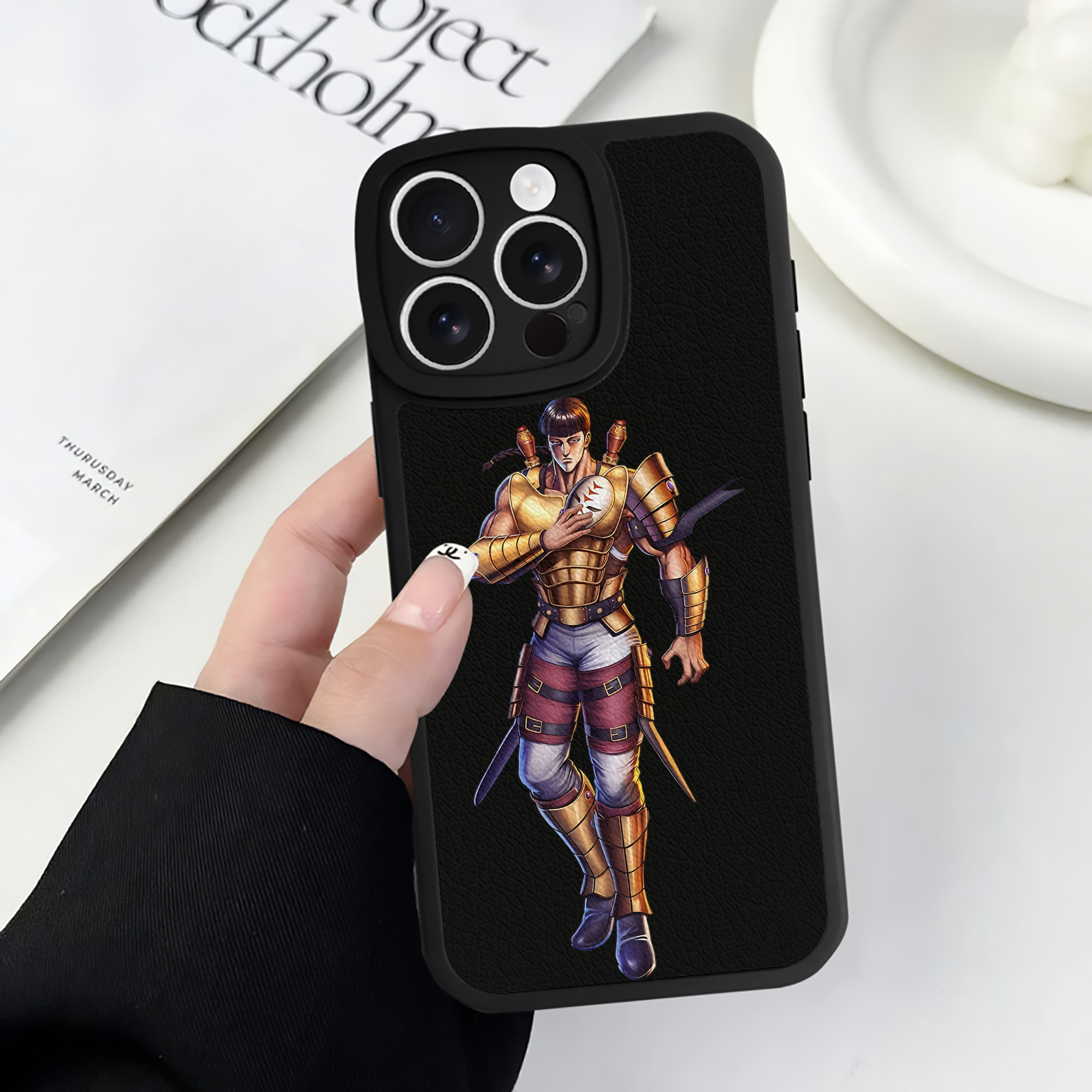 （画像用） 北斗の拳 Fist of the North Star 【iPhone 16シリーズ対応】シリコンスマホケース（レザー調） 材質：シリコン